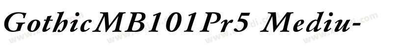 GothicMB101Pr5 Mediu字体转换